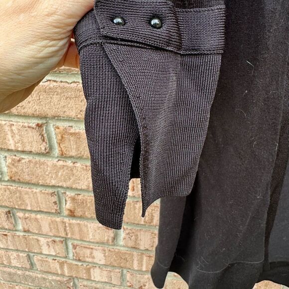 WHBM 3/4 Length Black Open Front Cardigan - Picture 4 of 10